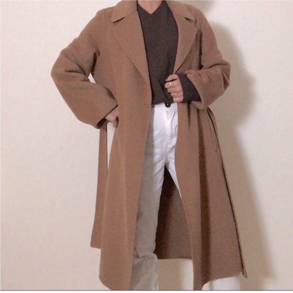 ZARA WRAP TIE WOOL COAT - Picture 1 of 16